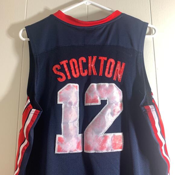vintage Y2K 2000's TEAM NIKE USA OLYMPIC BASKETBALL JOHN STOCKTON #12 jersey - Picture 6 of 6